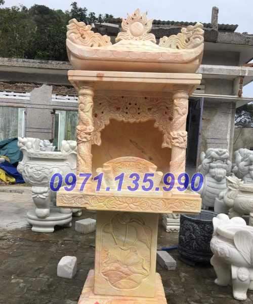 Cây hương đá - Mẫu miếu bàn thờ thiên bằng đá đẹp bán Bắc Giang